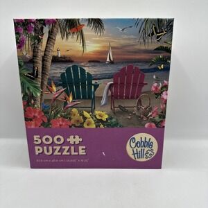 Cobble Hill Island Paradise 500 Piece Puzzle Item 57259 Used